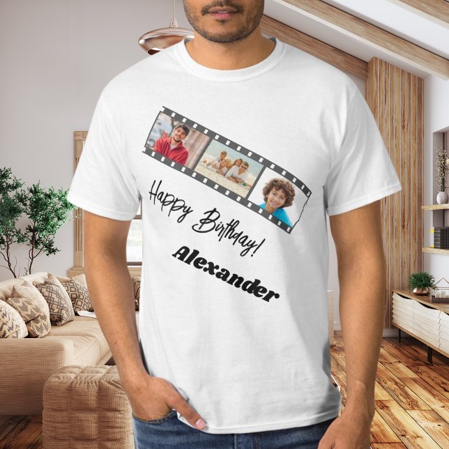 T-shirt Photo collage film name birthday guy (Créateur téléchargé)