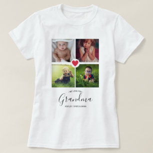 T-shirt Photo Collage Meilleure grand-mère personnalisée