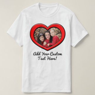 T-shirt Photo couleur personnalisée du cadre cardiaque