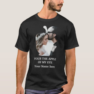 T-shirt Photo couple mariage personnalisé moderne pomme fr