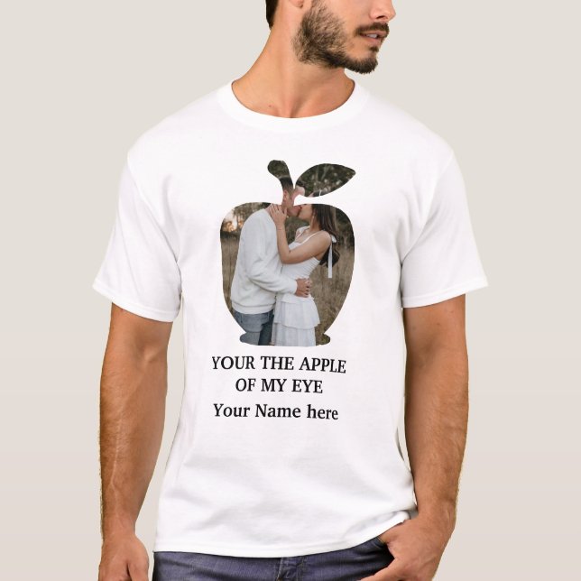 T-shirt Photo couple mariage personnalisé moderne pomme fr (Devant)
