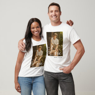 T-shirt photo Couples personnalisées Un amour pers