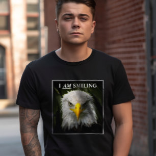 T-shirt Photo d'aigle grincheux amusant qui sourit