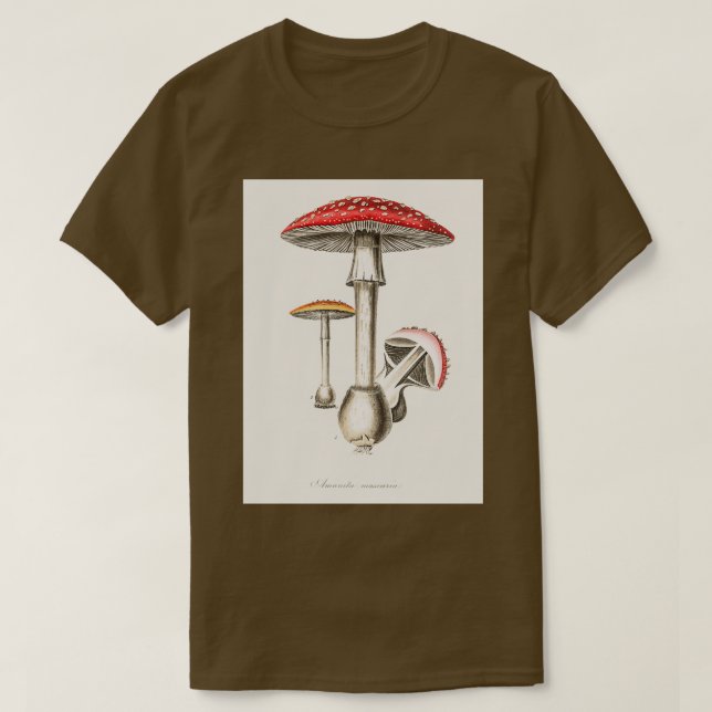 T-shirt Photo d'Amanita muscaria en Botanique Médicale (Design devant)