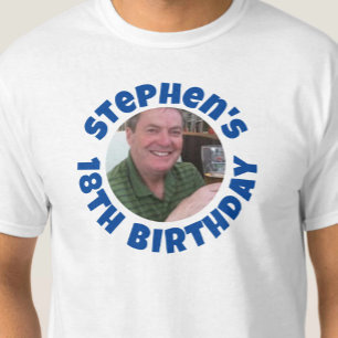 T-shirt Photo d'anniversaire 18 ans d'homme