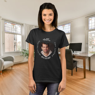 T-shirt Photo d'anniversaire homme légendaire cœur noir