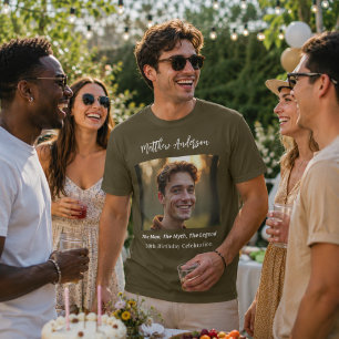 T-shirt Photo d'anniversaire homme mythe légende nom amusa