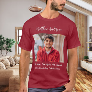 T-shirt Photo d'anniversaire homme mythe légende nom amusa