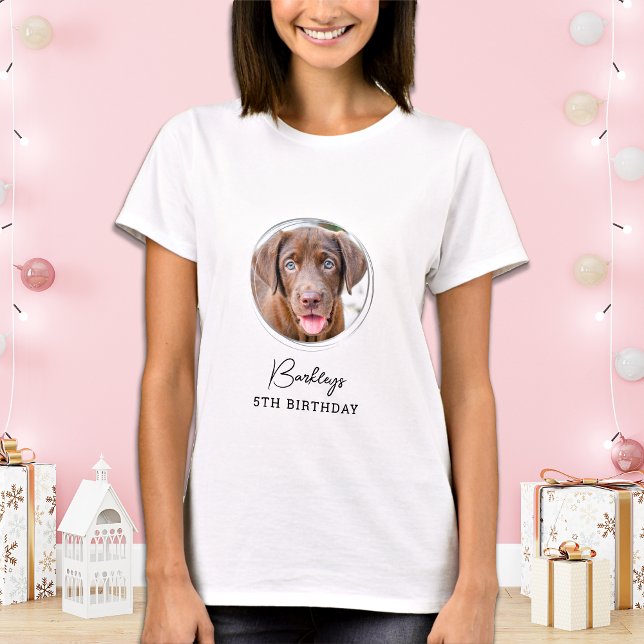 T-shirt Photo de animal de compagnie Chien personnalisé An (Créateur téléchargé)