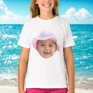 T-shirt Photo de bébé personnalisée, Visage photo de bébé