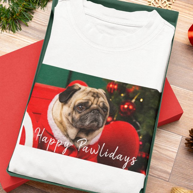 T-shirt Photo de chien de compagnie de famille Noël Joyeux (Créateur téléchargé)