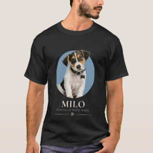 T-shirt Photo de chien drôle personnalisé & nom