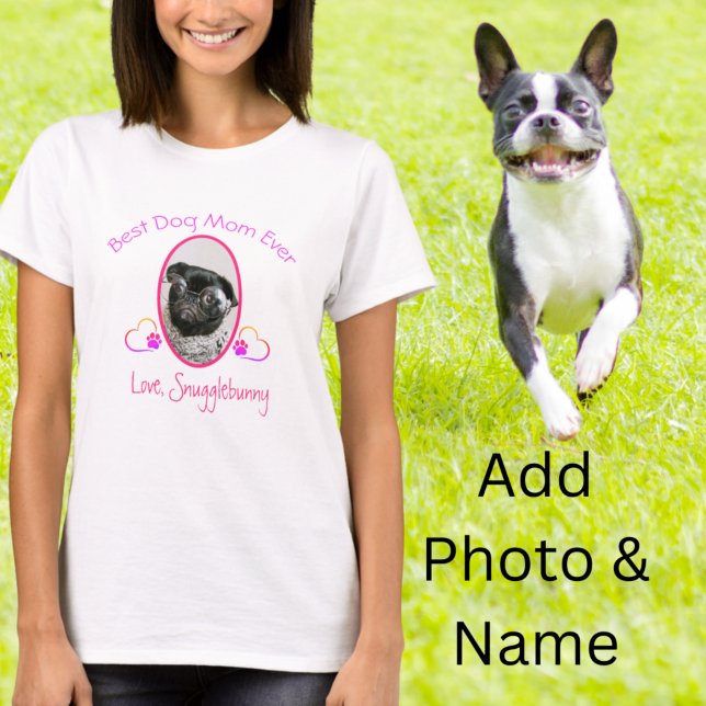 T-shirt Photo de chien Meilleur Chien Maman Jamais Coeur E (Créateur téléchargé)