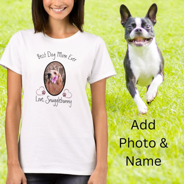 T-shirt Photo de chien Meilleur Chien Maman Jamais Coeur E (Créateur téléchargé)
