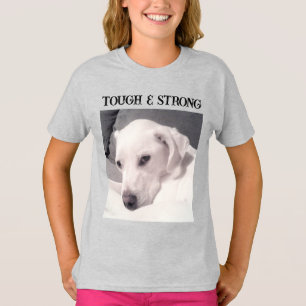 T-shirt Photo de chien mignon mélange de Labrador blanc du