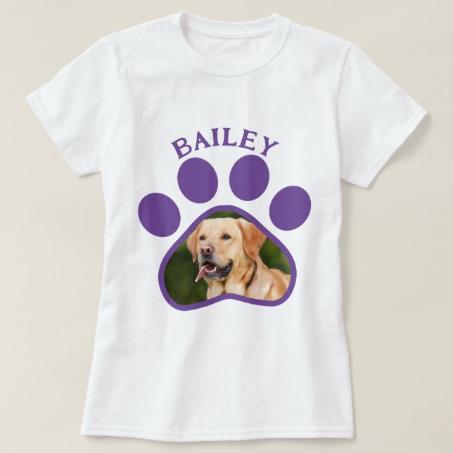 T-shirt Photo de chien ou de chat de animal de compagnie E (Design devant)