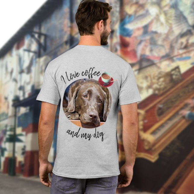 T-shirt Photo de chien remplaçable et texte personnalisé (Créateur téléchargé)