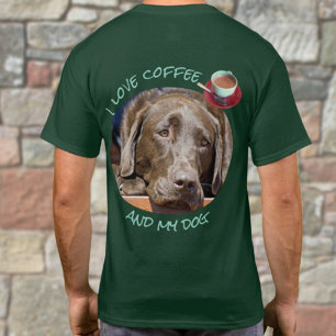 T-shirt Photo de chien remplaçable et texte personnalisé
