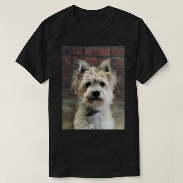 T-shirt Photo de chien Terrier Personnaliser le coton (Design devant)