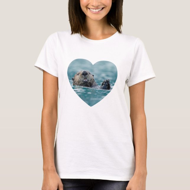 T-shirt Photo de cœur de vacances (Devant)
