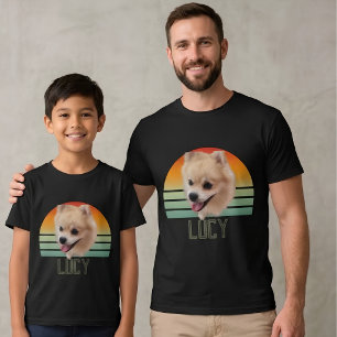 T-shirt Photo de compagnie personnalisée avec nom Chien Ca