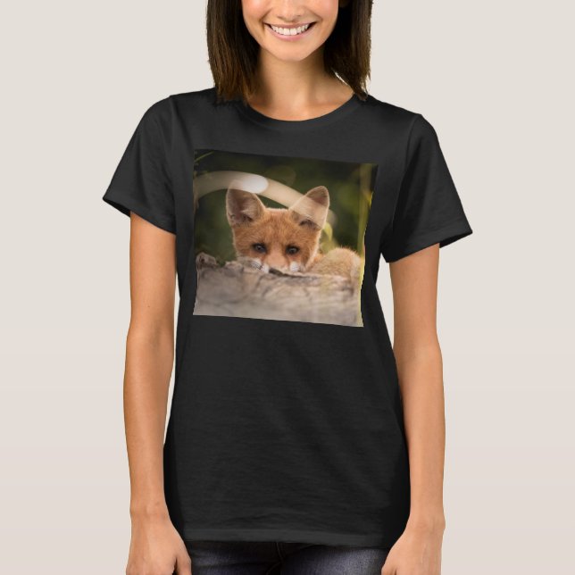 T-shirt Photo de Cute Little Orange Fox (Devant)