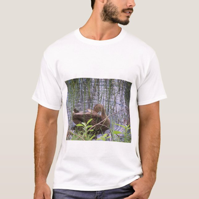 T-shirt Photo de fermeture d'un canard (Devant)