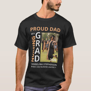 T-shirt Photo de fier papa de diplômé en soins infirmiers 