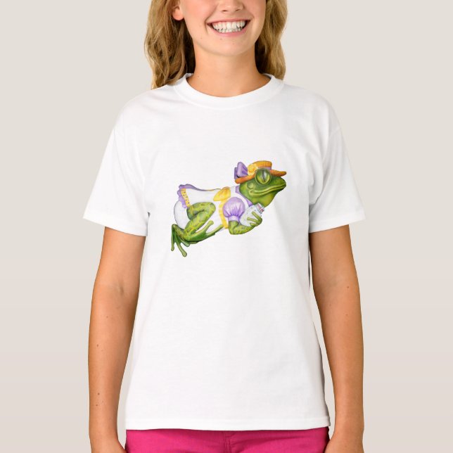 T-shirt photo de grenouille animale carrousel (Devant)