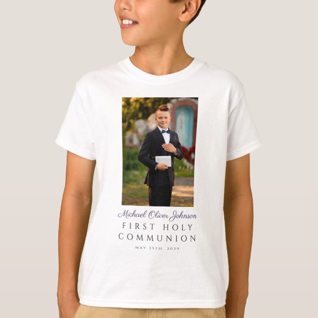T-shirt Photo de la première sainte communion (Devant)