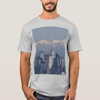 T-shirt Photo de la skyline de Los Angeles et des montagne