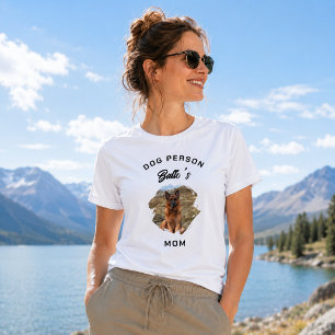 T-shirt Photo de maman personne chien