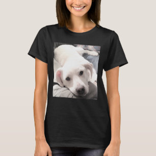 T-shirt Photo de mignon chien reposant paw sur papa drôle