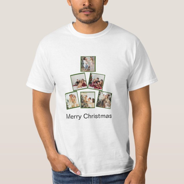 T-shirt photo de Noël moderne (Devant)