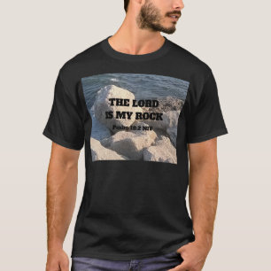 T-shirt Photo de Ocean Le Seigneur est Mon Rocher Bible Ve