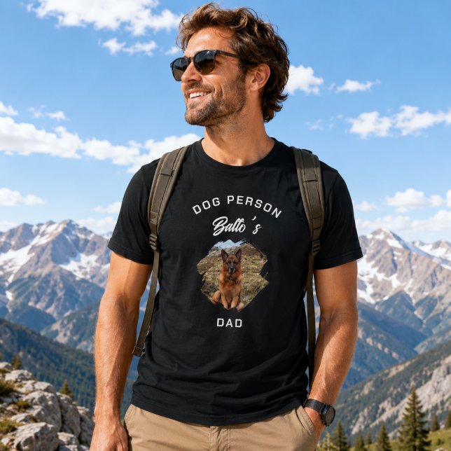 T-shirt Photo de papa chien noir (Créateur téléchargé)