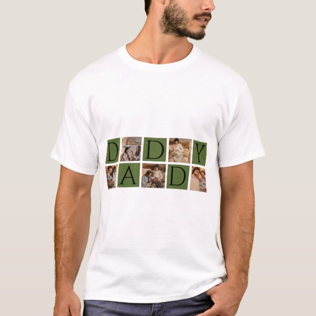 T-Shirt photo de papa moderne - Custom 5Photo (Devant)