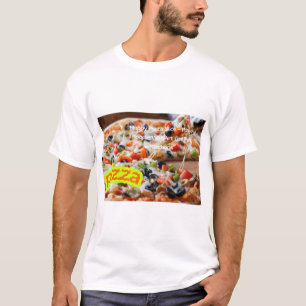 T-shirt Photo de Pizza Chaude - Image de Nourriture Réelle