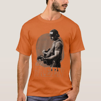T-shirt Photo de Riley Green avec guitare en cercle famill