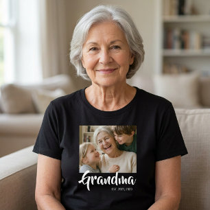 T-shirt Photo de script établi de grand-mère