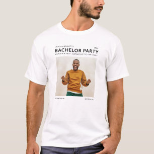 T-shirt Photo de soirée d'enterrement de vie de garçon sim