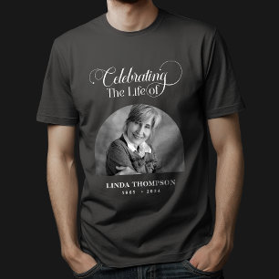 T-shirt Photo de souvenir de funérailles célébrant la vie