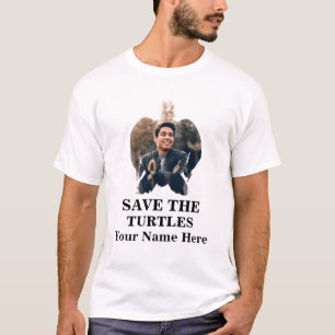 T-shirt Photo de tortue marine personnalisée sauver les to