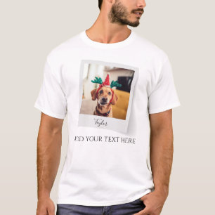T-shirt Photo de vacances de Noël personnalisé pour animau