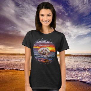 T-shirt Photo de vacances en famille au coucher du soleil