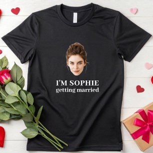 T-shirt Photo de visage personnalisé pour la mariée d'une 
