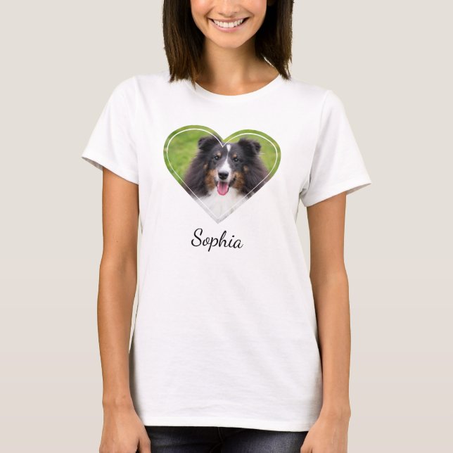 T-shirt Photo de votre animal de compagnie en forme de coe (Devant)
