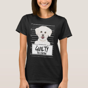T-shirt Photo d'identité Bichons Frise Chien Coupable