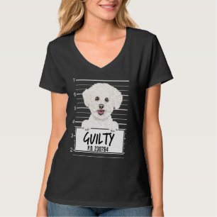 T-shirt Photo d'identité Bichons Frise Chien Coupable