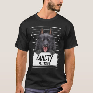 T-shirt Photo d'identité judiciaire de Schipperke Chien Co